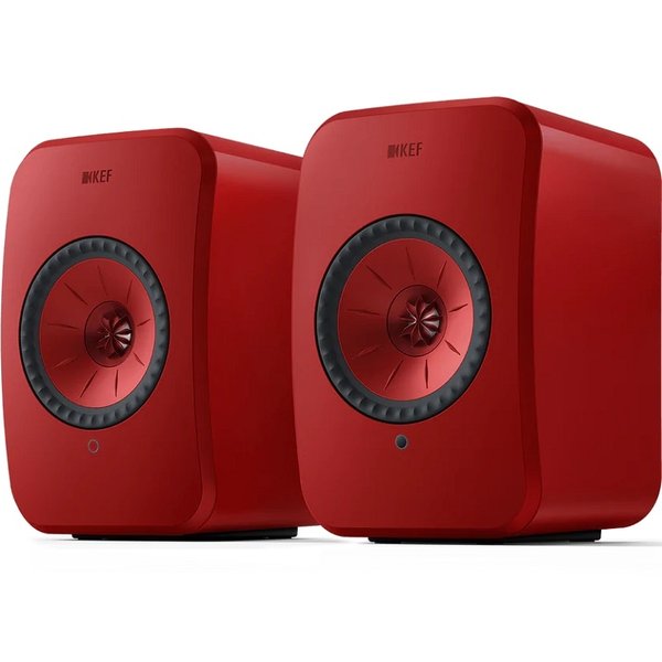 KEF LSX II MQA Multi-Room Wireless Bluetooth/WiFi Network Desktop Bookshelf Speakers (with HDMI) - Lava Red KEF LSX II MQA Multi-Room Wireless Bluetooth/WiFi Network Desktop Bookshelf Speakers (with HDMI) - Lava Red
