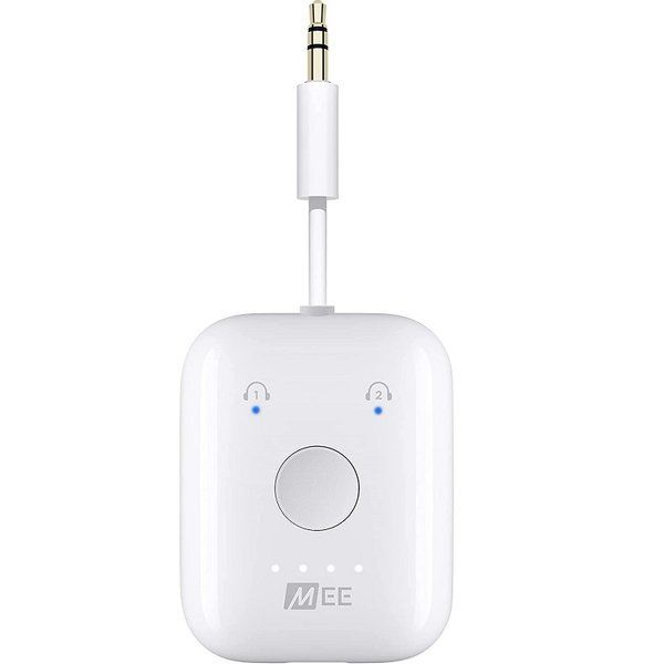 MEE Audio Connect Air Wireless Bluetooth Transmitter Travel Airplane Flight Adapter - White [Display Set]