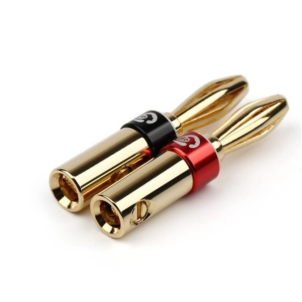 Premium Gold-plated Banana Plug Male Connectors (1 Pair)