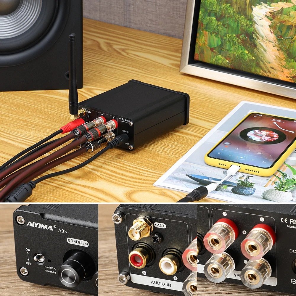 AIYIMA A05 Wireless Bluetooth Hi-Fi Integrated Amplifier