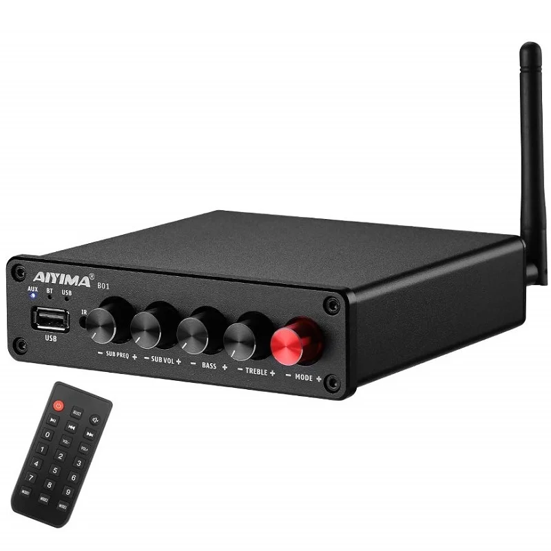 AIYIMA B01 Wireless Bluetooth Receiver/Streamer, USB Integrated Amplifier