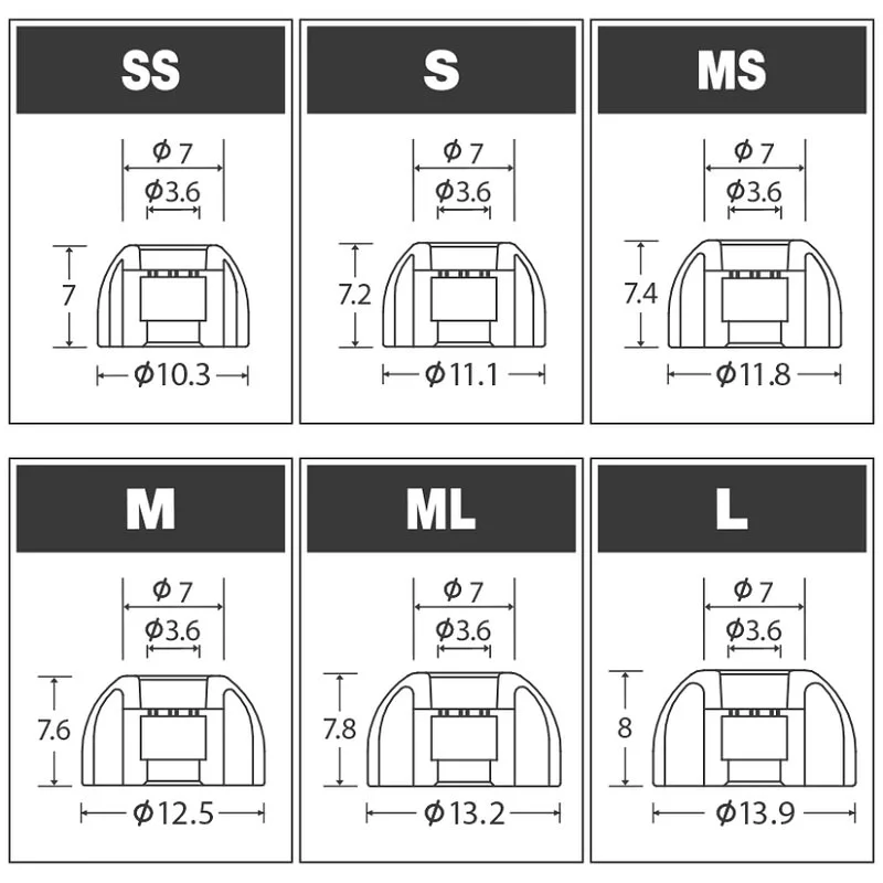 AZLA SednaEarfit MAX Standard Medical Silicone Eartips