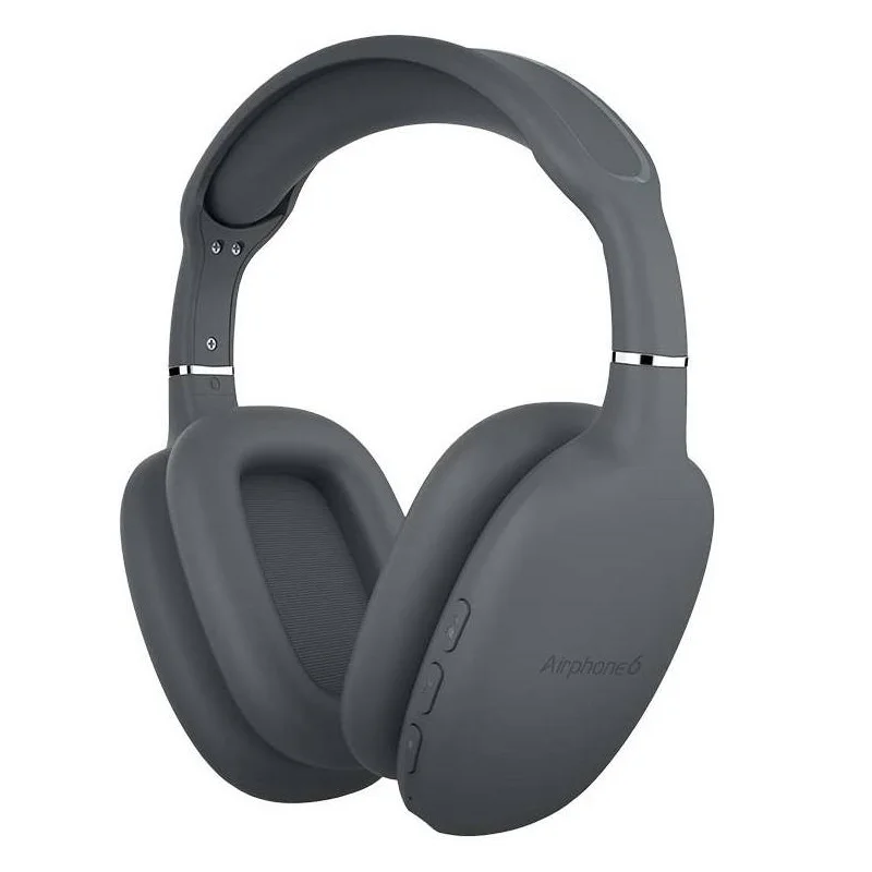 SonicGear Airphone 6 Wireless Bluetooth Over-Ear Headphone with Mic - Dark Grey