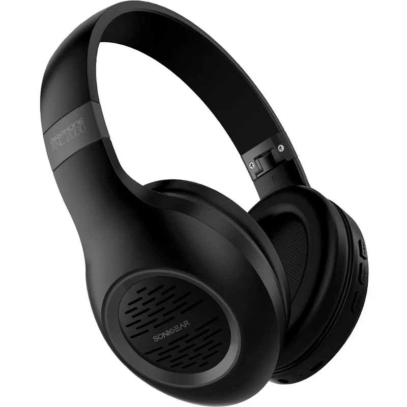 SonicGear Airphone ANC 2000 Wireless Bluetooth Active Noise-Cancelling Over-Ear Headphone with Mic