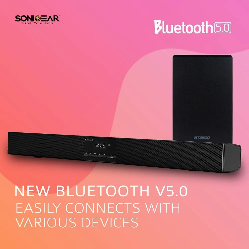 SonicGear SonicBar BT3500 Wireless Bluetooth Soundbar Speaker with Subwoofer