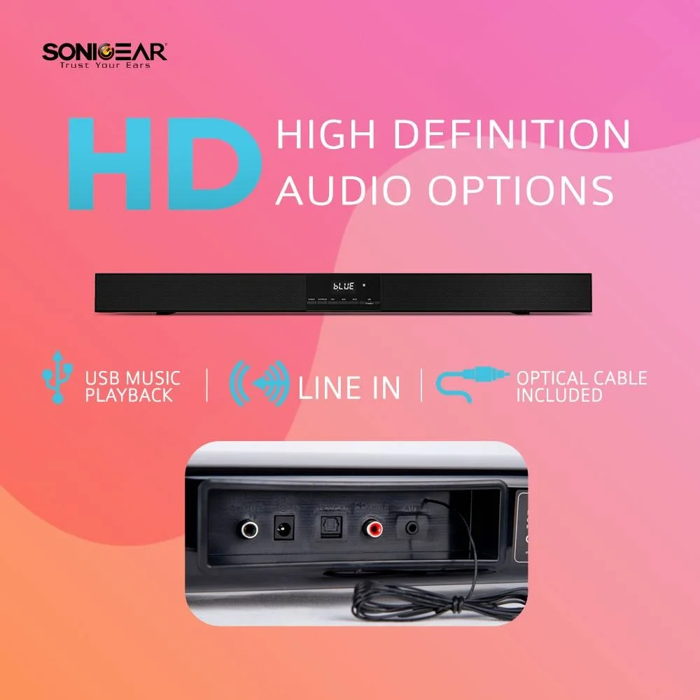 SonicGear SonicBar BT3500 Wireless Bluetooth Soundbar Speaker with Subwoofer
