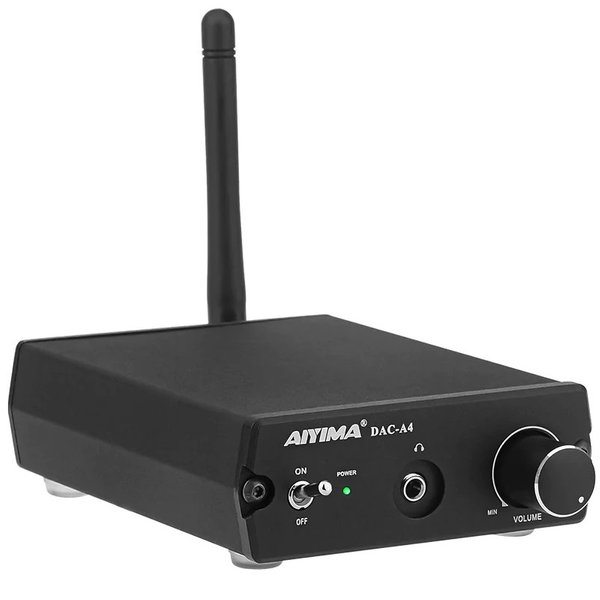 AIYIMA DAC-A4 Desktop Wireless Bluetooth Receiver/Streamer, Headphone Amplifier, USB DAC & Preamplifier [Display Set]