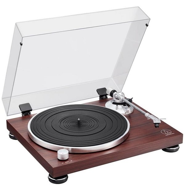 Audio-Technica AT-LPW50BT-RW Wireless Bluetooth Fully Manual Belt-Drive Turntable (Analog & Wireless) - Rosewood Audio-Technica AT-LPW50BT-RW Wireless Bluetooth Fully Manual Belt-Drive Turntable (Analog & Wireless) - Rosewood