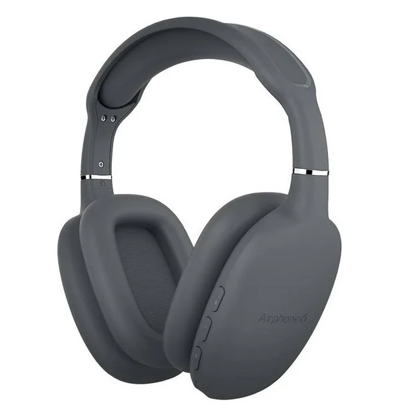 SonicGear Airphone 6 Wireless Bluetooth Over-Ear Headphone with Mic - Dark Grey