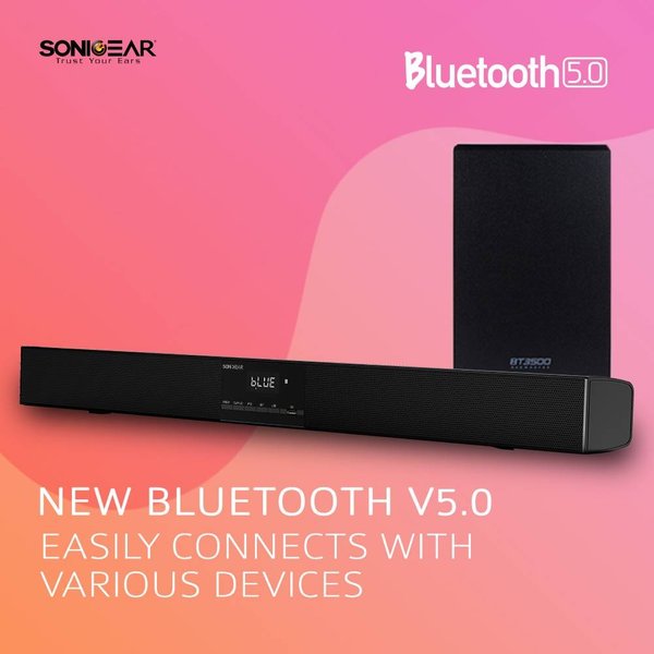 SonicGear SonicBar BT3500 Wireless Bluetooth Soundbar Speaker with Subwoofer SonicGear SonicBar BT3500 Wireless Bluetooth Soundbar Speaker with Subwoofer