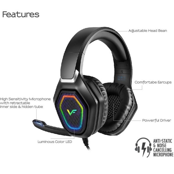 Vinnfier Toros 6 RGB Over-Ear Gaming Headset with Mic Vinnfier Toros 6 RGB Over-Ear Gaming Headset with Mic