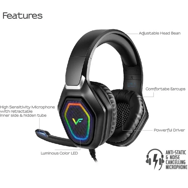 Vinnfier Toros 6 RGB Over-Ear Gaming Headset with Mic