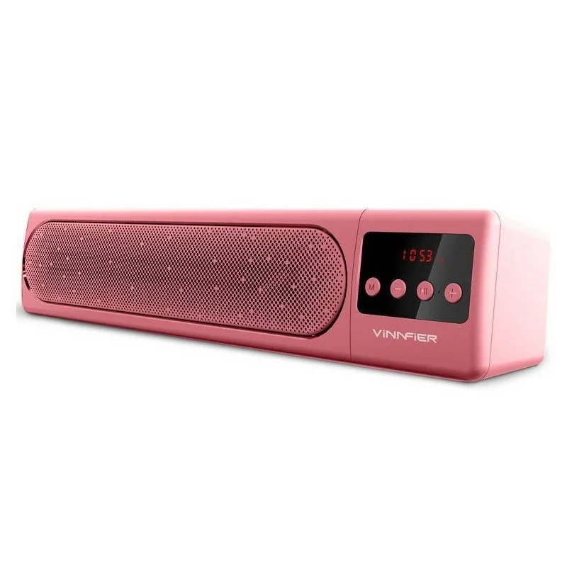 Vinnfier Hyperbar 100 BTR Wireless Bluetooth Soundbar Speaker with FM Radio - Pink