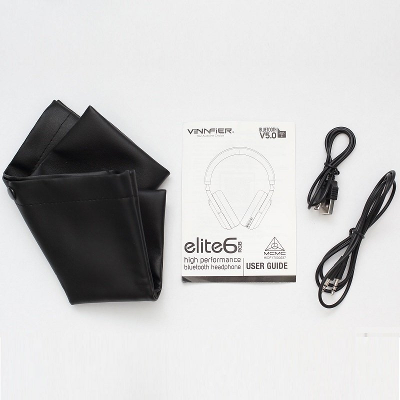 Vinnfier Elite 6 RGB Wireless Bluetooth Over-Ear Headphone with Mic & FM Radio