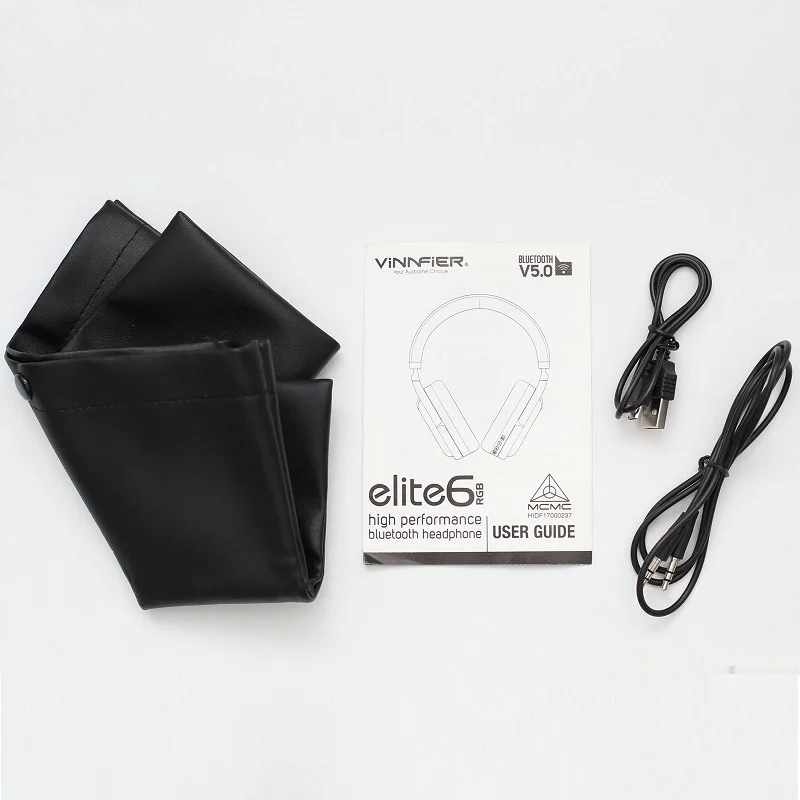 Vinnfier Elite 6 RGB Wireless Bluetooth Over-Ear Headphone with Mic & FM Radio