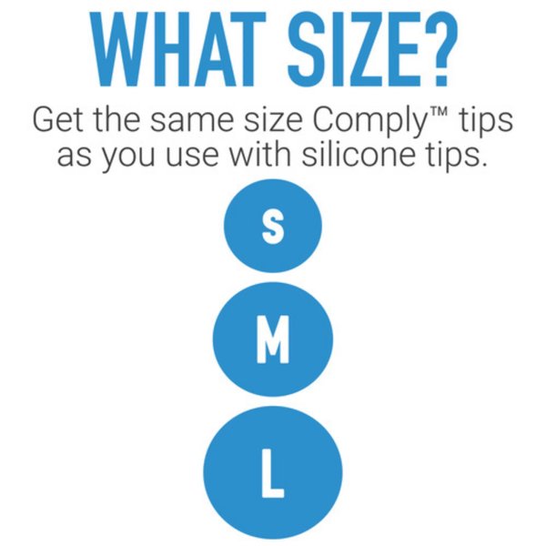 Comply TrueGrip TW-300-B Foam Eartips (for Nothing Ear, 1MORE, Anker, Belkin Series & JBL Live Pro, etc. True Wireless Earbuds)