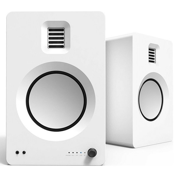 Kanto TUK Wireless Bluetooth Desktop Bookshelf Speakers (with Phono Built-in) - Matte White Kanto TUK Wireless Bluetooth Desktop Bookshelf Speakers (with Phono Built-in) - Matte White