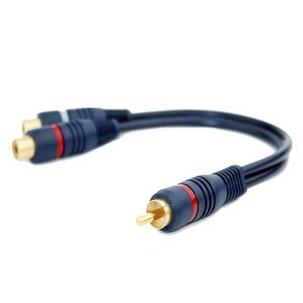 Single RCA Male to Dual RCA Female Interconnect Cable