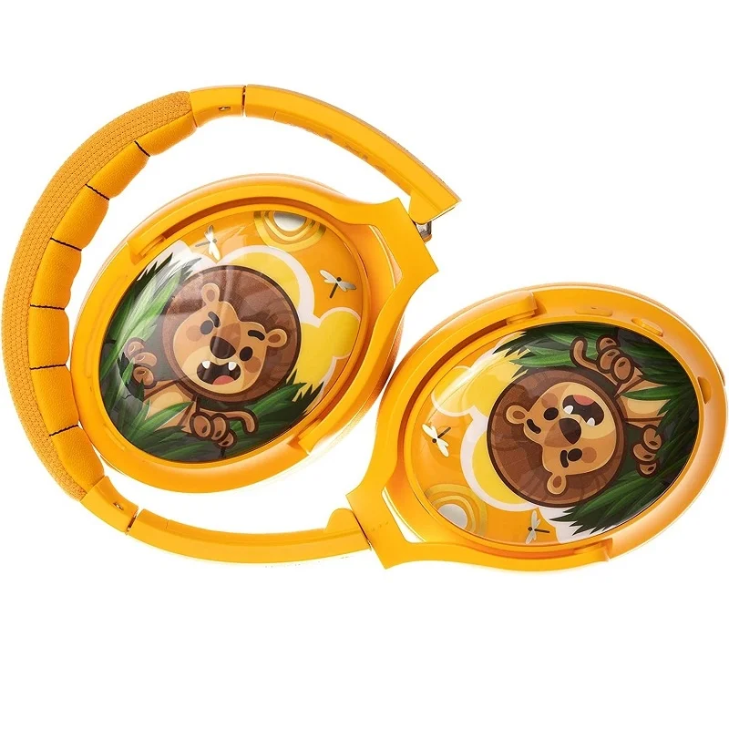 BuddyPhones Cosmos+ Wireless Bluetooth Noise-Cancelling Over-Ear Headphone with Mic for Kids - Sun Yellow