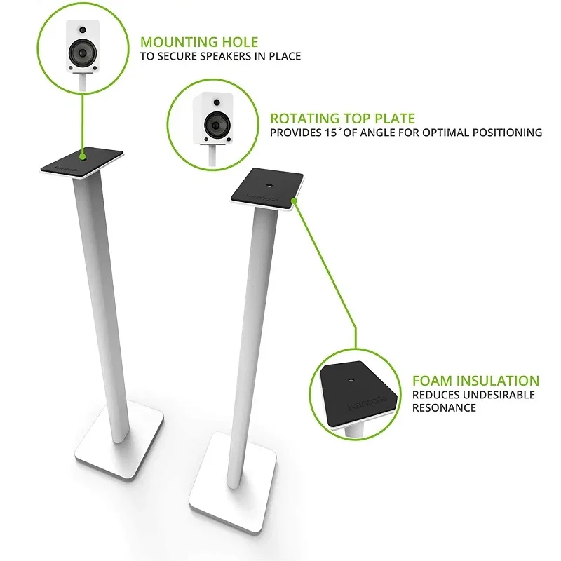 Kanto SP32PLW SP32 SP32PL Floor Speaker Stands (White)