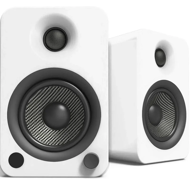 Kanto YU4 Wireless Bluetooth Desktop Bookshelf Speakers (with Phono Built-in) - Matte White