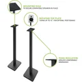 Kanto SP32PL SP32 Floor Speaker Stands (Matte Black)