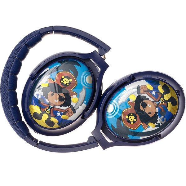 BuddyPhones Cosmos+ Wireless Bluetooth Noise-Cancelling Over-Ear Headphone with Mic for Kids - Deep Blue