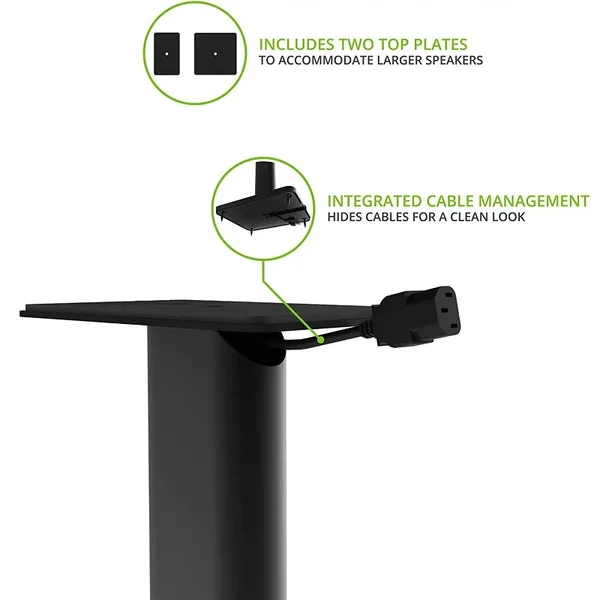 Kanto SP32PL Floor Speaker Stands for YU4/YU6 - Matte Black