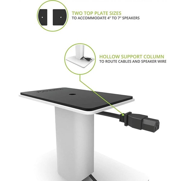Kanto SP6HD Desktop Speaker Stands for YU6/TUK - White Kanto SP6HD Desktop Speaker Stands for YU6/TUK - White