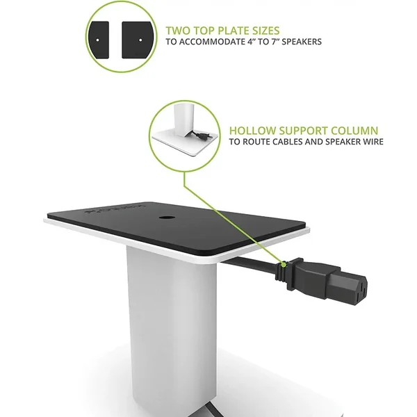 Kanto SP6HD Desktop Speaker Stands for YU6/TUK - White