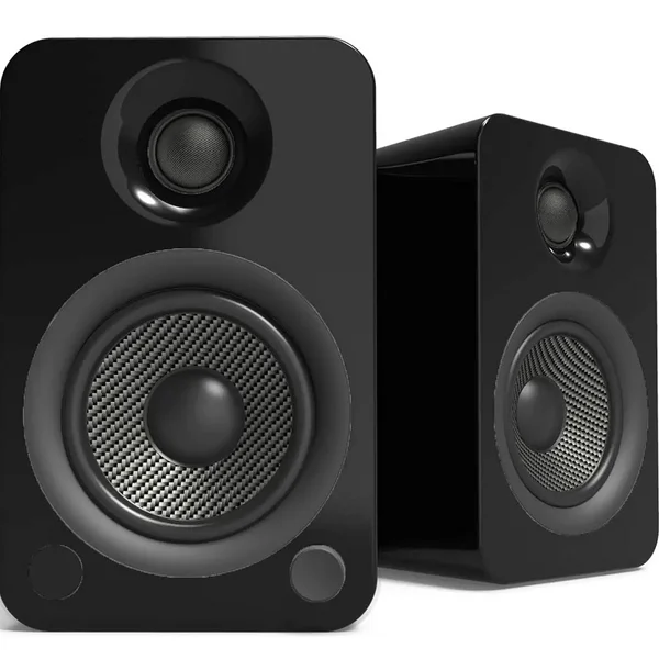 Kanto YU4 Wireless Bluetooth Desktop Bookshelf Speakers (with Phono Built-in) - Matte Black