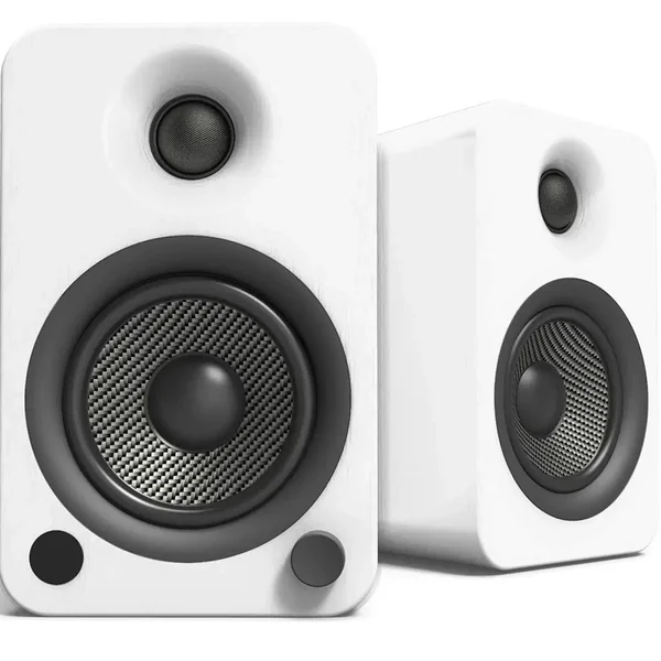 Kanto YU4 Wireless Bluetooth Desktop Bookshelf Speakers (with Phono Built-in) - Matte White