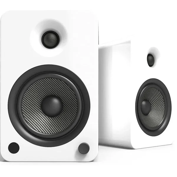 Kanto YU6 Wireless Bluetooth Desktop Bookshelf Speakers (with Phono Built-in) - Matte White