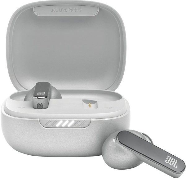 JBL Live Pro 2 TWS Wireless Bluetooth Noise-Cancelling In-Ear Earphone With Mic - Silver JBL Live Pro 2 TWS Wireless Bluetooth Noise-Cancelling In-Ear Earphone With Mic - Silver