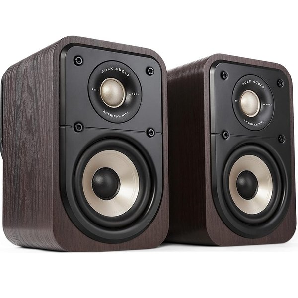 Polk Audio Signature Elite ES10 Passive Desktop Bookshelf Speakers - Walnut