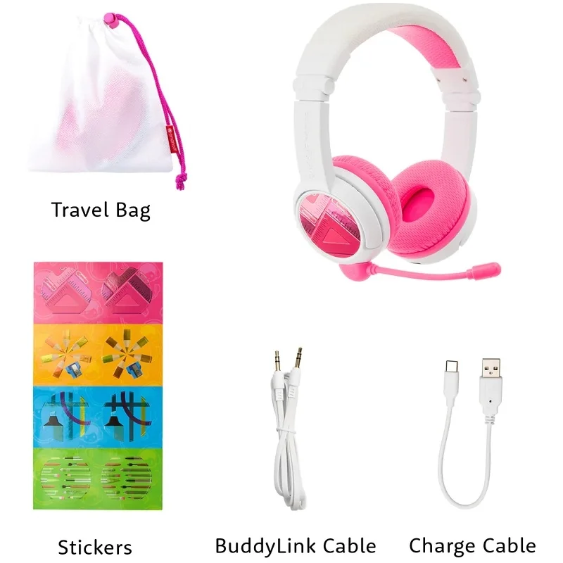 BuddyPhones School+ (Pink)