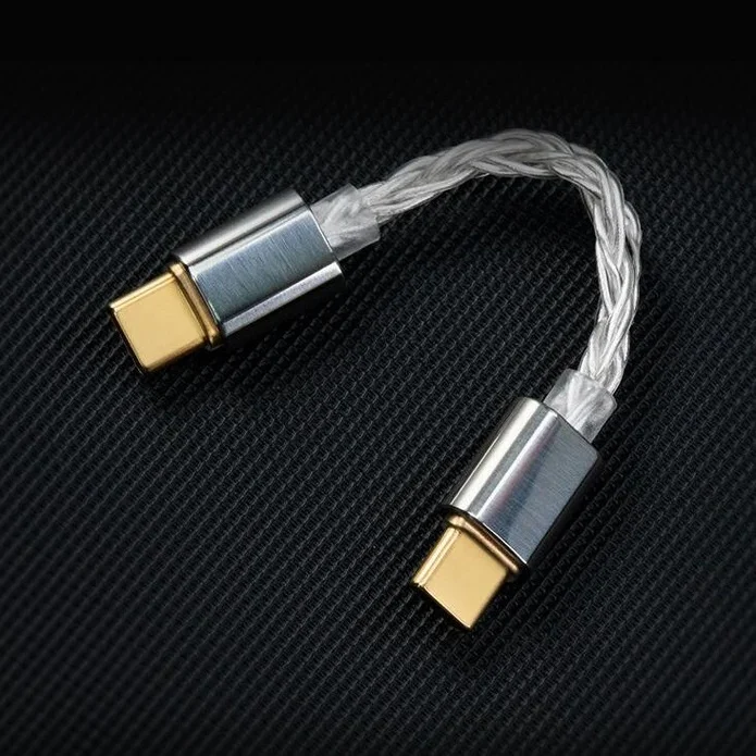 iBasso CB18 Straight Type-C to Straight Type-C Silver-plated Copper (SPC) USB-C Upgrade OTG Interconnect Cable