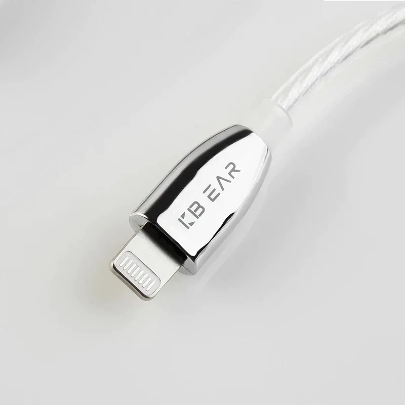 KBEAR T1 Apple Lightning to 3.5mm TRS Unbalanced Straight Adapter