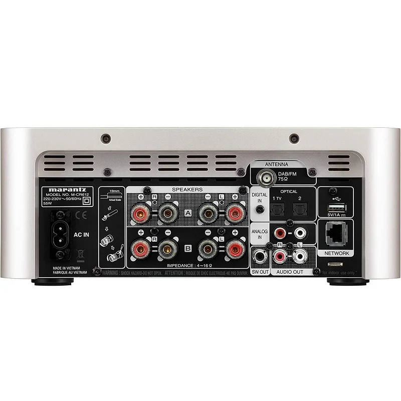 Marantz Melody X (M-CR612) Multi-Room Wireless Bluetooth/WiFi Network Streamer, CD Player & Integrated Amplifier - Silver Gold