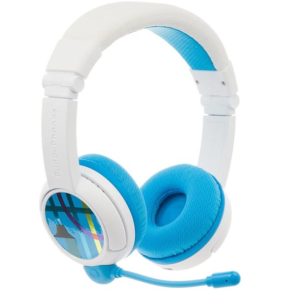 BuddyPhones School+ Wireless Bluetooth On-Ear Headphone with Mic for Kids - Blue BuddyPhones School+ Wireless Bluetooth On-Ear Headphone with Mic for Kids - Blue