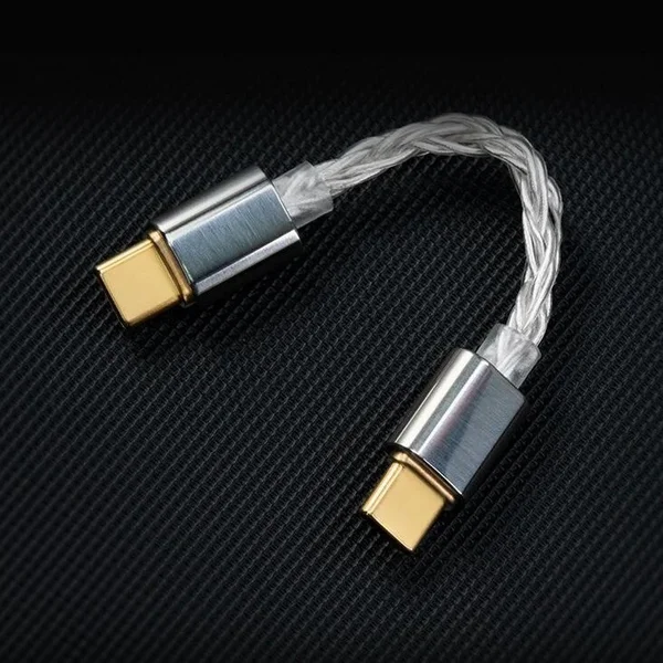 iBasso CB18 Straight Type-C to Straight Type-C Silver-plated Copper (SPC) USB-C Upgrade OTG Interconnect Cable