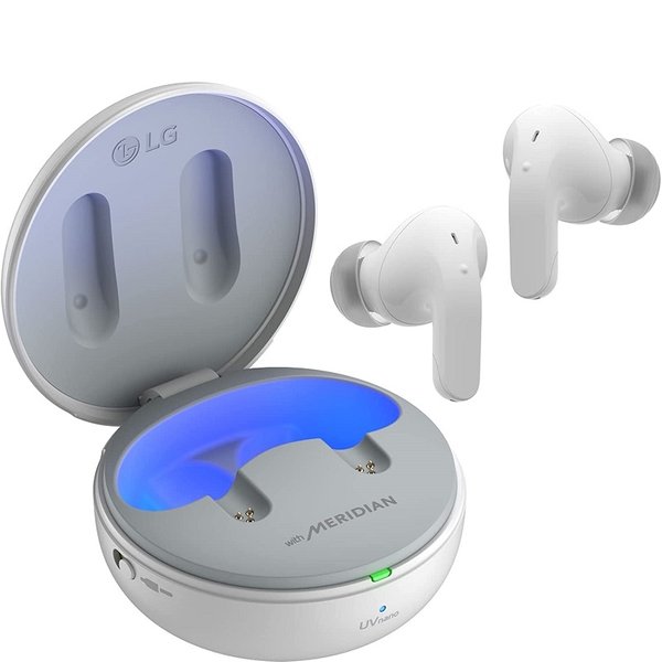 LG TONE Free T90 Wireless Bluetooth Noise-Cancelling In-Ear Earphone With Mic - White LG TONE Free T90 Wireless Bluetooth Noise-Cancelling In-Ear Earphone With Mic - White