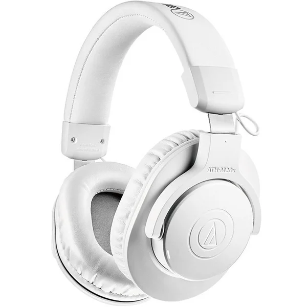 Audio-Technica ATH-M20xBT Wired/Wireless Bluetooth Over-Ear Headphone with Mic - White