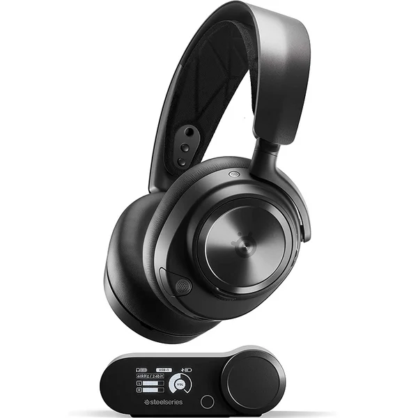 SteelSeries Arctis Nova Pro Wireless Bluetooth+2.4GHz Multi-Platform Noise-Cancelling Over-Ear Gaming Headset - Black