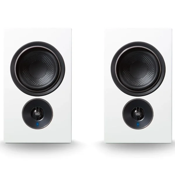 PSB Alpha iQ MQA Multi-Room Wireless Bluetooth/WiFi Network Desktop Bookshelf Speakers (w HDMI & Phono) - Matte White