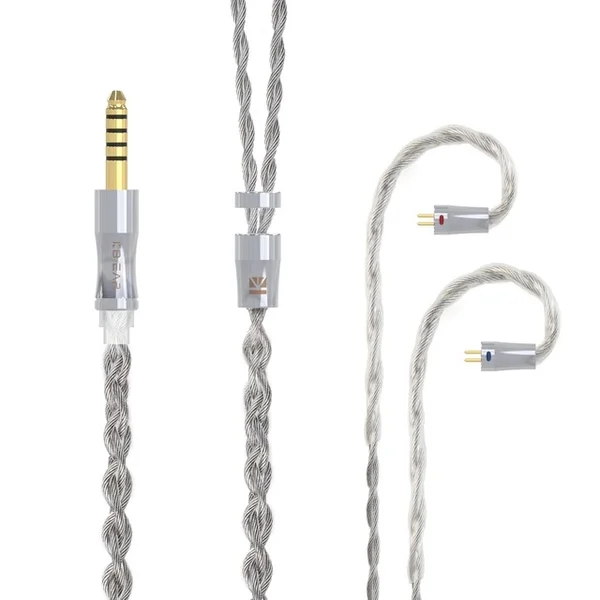 KBEAR Chord 26AWG 4-core Litz Stranded Graphene+Silver-Plated Copper (SPC) Hybrid 4.4mm Balanced Upgrade Cable