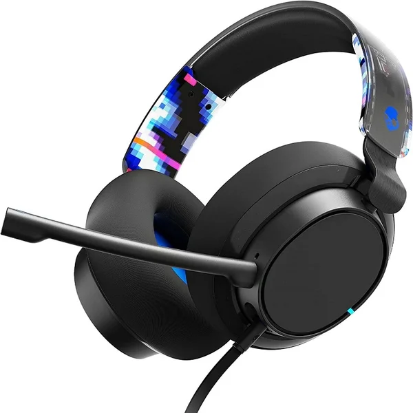 Skullcandy SLYR Pro Wired Multi-Platform Over-Ear Gaming Headset with Mic (PC, PS, Switch, Xbox, Mobile) - Blue DigiHype