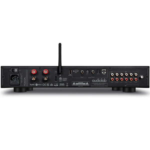 Audiolab 7000A MQA Wireless Bluetooth Transceiver/Streamer Hi-Fi Integrated Amplifier & USB DAC (with HDMI & Phono) - Black