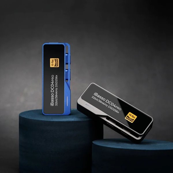 iBasso DC04PRO Type-C USB to 3.5/4.4mm Balanced DAC & Heaphone Amplifier Adapter - Blue