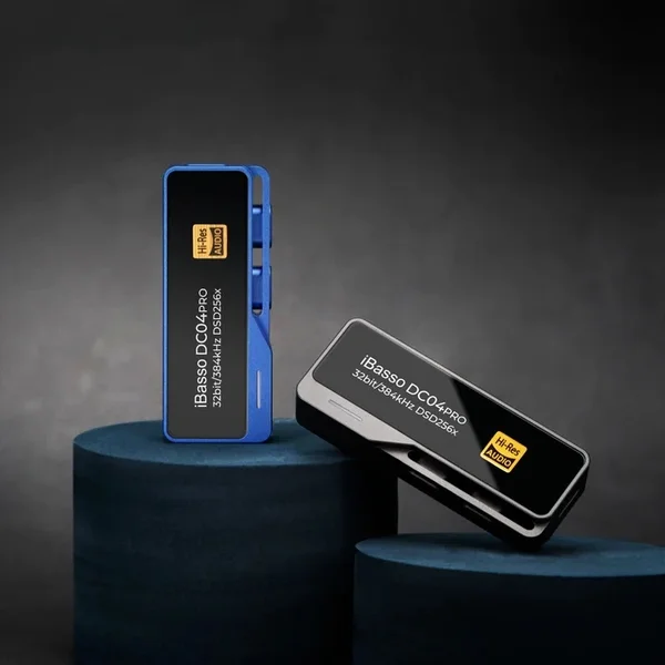 iBasso DC04PRO Type-C USB to 3.5/4.4mm Balanced DAC & Headphone Amplifier Adapter - Blue